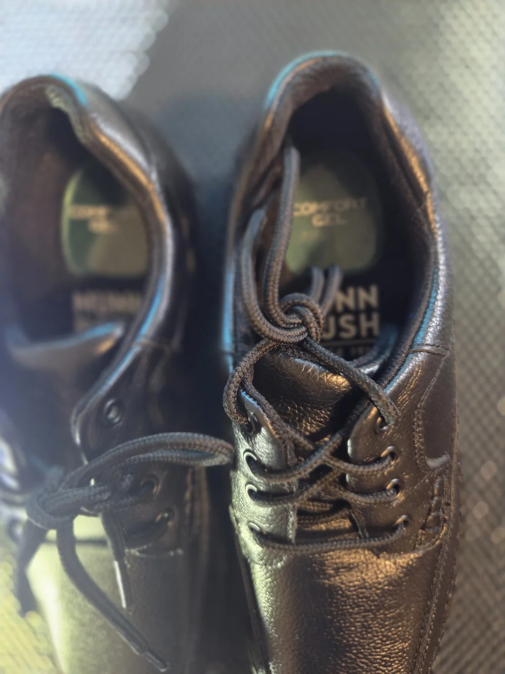 Men's Black Leather  Shoes – Classic Lace-Up  Nun Bush  Comfort Shoes Gel Sol